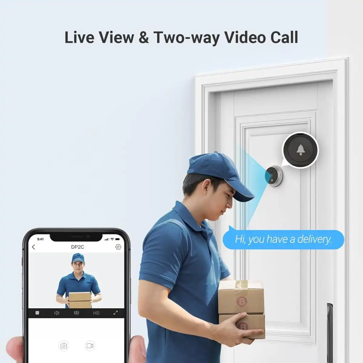 ⁦EZVIZ DP2C - عين الباب السحرية الذكية⁩ - الصورة ⁦7⁩